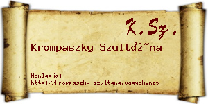 Krompaszky Szultána névjegykártya